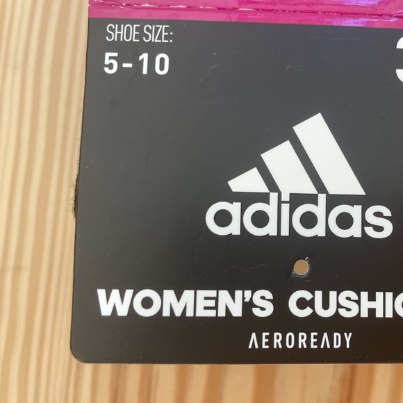Adidas 2 pair BRAND NEW NEVER WORN socks women’s size 5-10 - Picture 3 of 3
